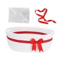 thumbnail image 2 of Cesta de almacenamiento con organizador de estantes, cesta tejida navideña, cesta debajo del estante blanco, 2 of 9