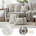 thumbnail image 5 of 2 Pack Outdoor Waterproof Throw Pillow Covers,Abstract Brown Mottled on Retro Decorative Square Patio Pillowcases for Chair Couch Sofa 16x16in, 5 of 9