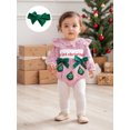 thumbnail image 6 of BemeyourBBs Baby Girl Striped Christmas Romper Long Sleeve Bodysuit with Headband, 6 of 9