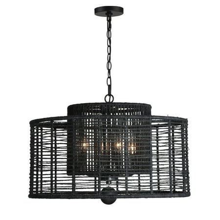 

4 Light Chandelier-Matte Black Finish -Traditional Installation Crystorama Lighting Jay-A5004-Mk
