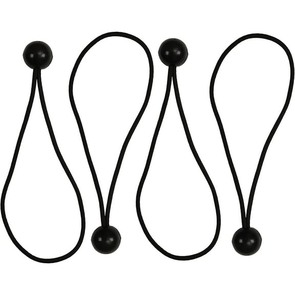 Black Toggle Ball Bungee Cord - 4 piece