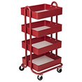 thumbnail image 1 of Ressources pour la Petite Enfance ELR-20702-RD Chariot Roulant Utilitaire à 4 Niveaux&44; Rouge, 1 of 1