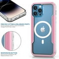 thumbnail image 6 of Slim Transparent Case for iPhone 15 Plus Magnetic Cover Compatible with MagSafe, Military Grade Protection Shockproof Anti-Scratch Crystal Clear Phone Case for iPhone 15 Plus, Rosegold, 6 of 9