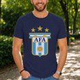 thumbnail image 3 of Jollimate Argentina Football Crest Men's Graphic T-Shirt, Distressed AFA Soccer Fan Casual Short Sleeve Tee, Sports Supporter Gift for Men, 3 of 6