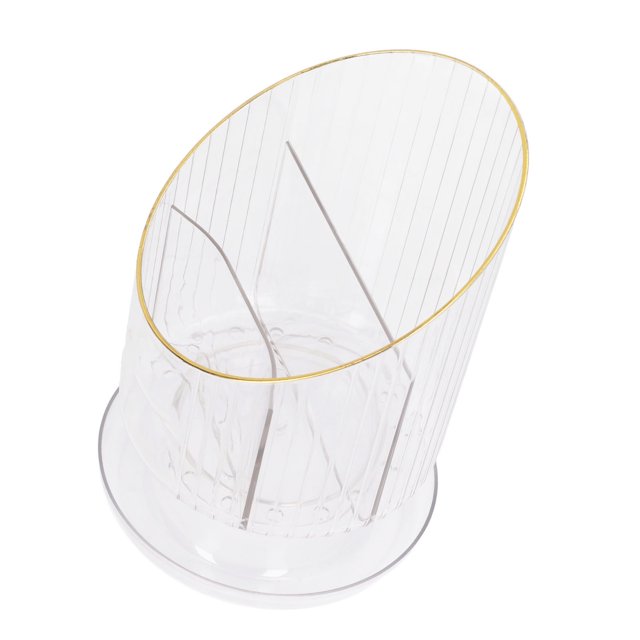 Organizador De Brochas De Maquillaje, Ahorro De Espacio, Soporte De Almacenamiento De Brochas De Maquillaje A Prueba De Polvo, Plástico Transparente, Gran Capacidad, Impermeable