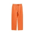thumbnail image 1 of Men's Solid Color Casual Straight Leg Pants Full Length Pants, 1 of 3