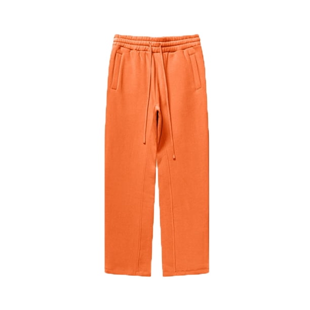 Pantalones largos para hombre, color liso, casuales, de pierna recta, pantalones largos para hombre
