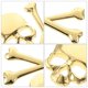 thumbnail image 4 of New 3D Skull Metal Skeleton Crossbones Car Motorcycle Sticker Label Skull Emblem Badge Car Styling Stickers Decal (Gold), 4 of 4