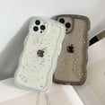 thumbnail image 5 of Compatible iPhone 11 Pro Max Case, Curly Wave Edge, Cute Transparent Bling Glitter Star Design, Soft TPU Shockproof Protective Case for Women and Girls (Clear), 5 of 11