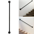 thumbnail image 4 of For In/Outdoor Black Modern Handrail 4ft Stair Assisting Railing Wall-mounted Hand Rail, 4 of 20