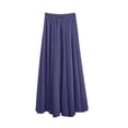 thumbnail image 2 of TaTaai Women Summer Solid Elastic Waist Skirt Casual Loose Fit Skirt Ladies Holiday Gathering Vacation Wear Lightweight Breathable No Fading Soft Elegant Skirt Gift, 2 of 9