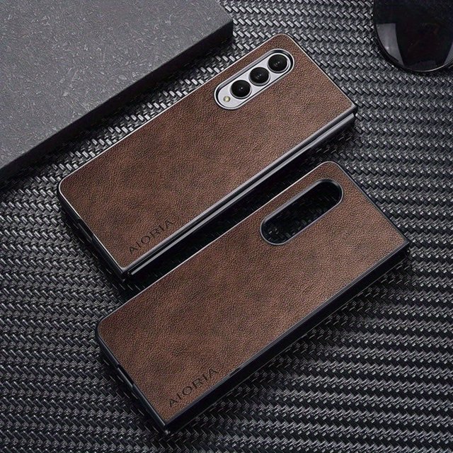 1pc Phone Case With Premium Leather Cover Retro Design Full Protective Phone Case For Samsung Galaxy Z Fold 4 Fold4 5G