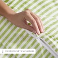 thumbnail image 4 of Noble Linens Sage Puffed Rugged Stripes 2-Piece Duvet Cover Set, Twin/TwinXL, 4 of 13
