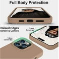 thumbnail image 3 of Compatible with iPhone 14 Pro Case, [Upgraded Thickened Liquid Silicone] [Soft Anti-Scratch Microfiber Lining] Shockproof Full Body Protective Case for iPhone 14 Pro 6.1 inch - Light Brown, 3 of 13