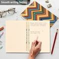 thumbnail image 4 of FORMRS 1-Subject Spiral Notebook 8" x 5" College Ruled 60 Refillable Sheet A5 Hard Cover, 2 Pack, Orange Geometric, 4 of 7