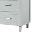 thumbnail image 7 of Ariel Monroe 67 Inch Double Oval Sink Bathroom Vanity With Italian Carrara Marble Countertop 1.5 inch Edge In Grey, 7 of 7