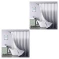 thumbnail image 2 of Inteprter Cortina de ducha de PEVA resistente al agua y que no se adhiere a la piel Protección de la privacidad Buena sensación de la mano Gris 180*200, gris 2piezas, 2 of 4