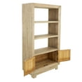 thumbnail image 6 of DecMode 40" x 69" Light Brown Wood 3-Tier Shelving Unit with Natural Wood Grains, 1-Piece, 6 of 9