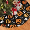 thumbnail image 3 of Halloween Pumpkin Christmas Tree Skirt 36" For Xmas Halloween New Year Ornaments Decoration Holiday Party Home Tree Mat Decor, 3 of 5