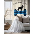 thumbnail image 4 of Sheer Curtains 63 Inch Length, Blue Black Buffalo Checkered Semi Sheer Curtains Light Filtering Window Treatment, Bones Cute Dogs Pets Privacy Voile Drapes for Living Room Bedroom 52x63 Inch, 4 of 7