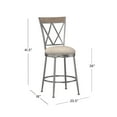 thumbnail image 4 of Hillsdale Furniture Stewart Metal Counter Height Swivel Stool, Aged Pewter, 4 of 21
