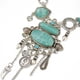 thumbnail image 4 of Collar con colgante de borla con incrustaciones de turquesa azul bohemio étnico para mujer para fiesta Plata, 4 of 9