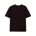 thumbnail image 2 of Camiseta informal de manga corta con cuello redondo y estampado digital de texto divertido de verano para hombre, camisetas de ocio, 2 of 6