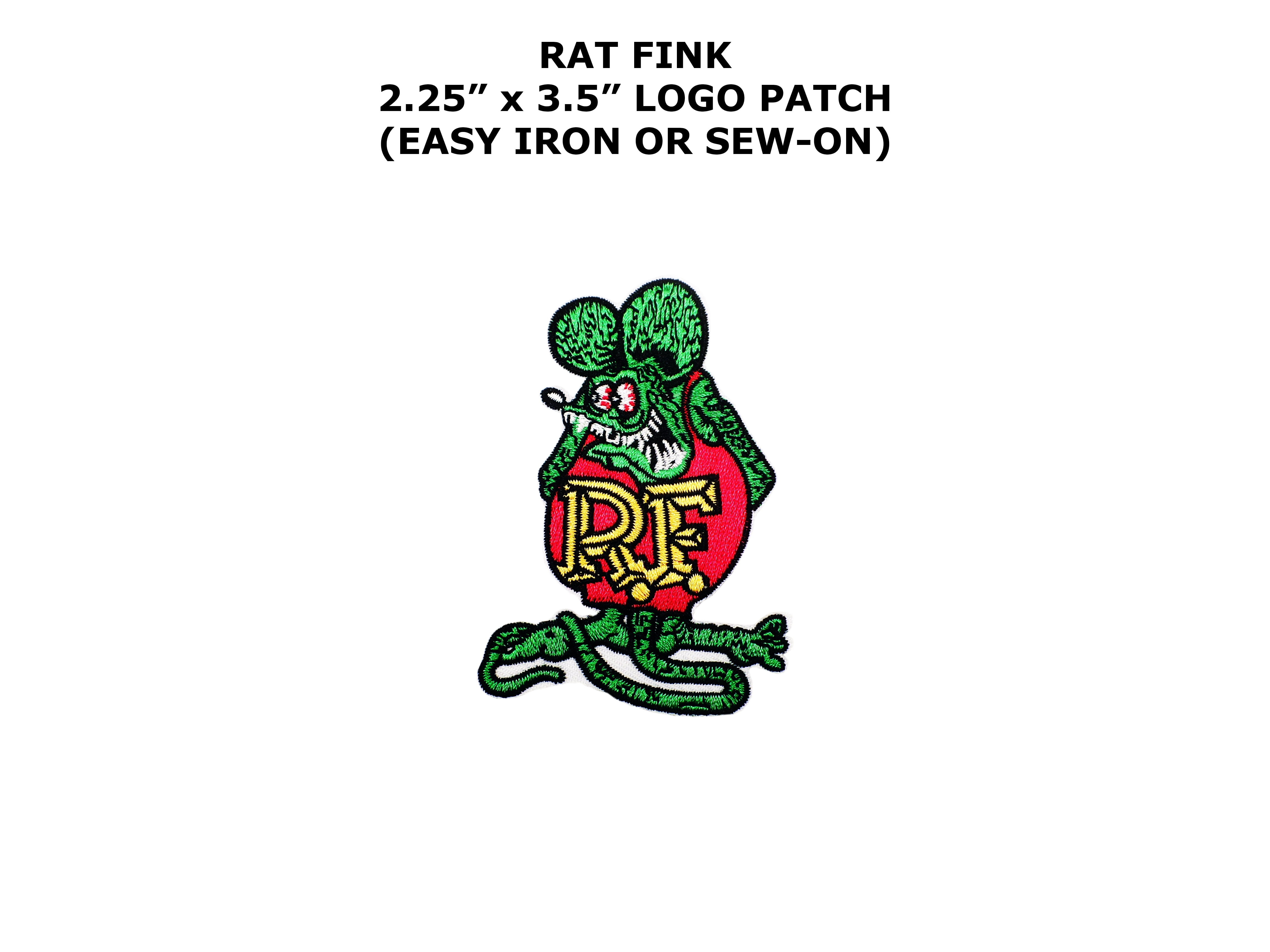 HOT RODS biker CARTOON KIDS Embroidered Iron Sew On Patch Logo RAT FINK RF R.F