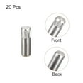 thumbnail image 3 of 20Pcs Silver Tone Durable Support Shelves Fasten Elements 3mm Diameter 6-50mm Length Knurled Head Dowel Pins Flat Chamfered End Wood Bunk Bed Shelf Pegs 3X14MM, 3 of 5