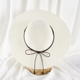 thumbnail image 4 of Sombrero de 56-58cm de circunferencia para mujer, sombrero de playa con borde grande, sombrero de sol plegable para vacaciones en la playa, sombrero de paja de viaje para verano, 4 of 5
