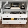 thumbnail image 4 of MONSLIPA 70"H Bookcase with Drawers, Display Storage Cabinte with Glass Door for Living Room, 4 of 7
