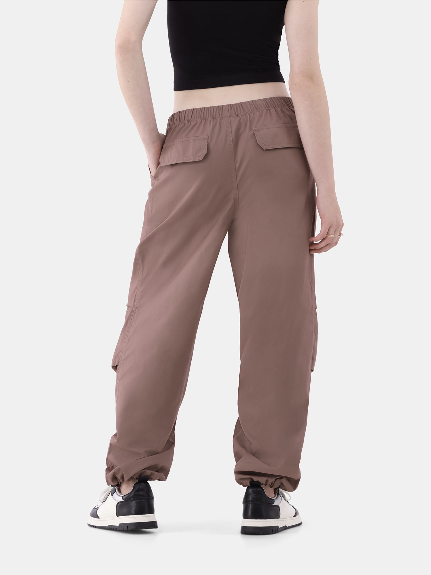No Boundaries Cotton Parachute Pants, 30" Inseam, Women's