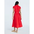 thumbnail image 2 of Free Assembly Women's and Women's Plus Belted Mixy Polo Midi Dress with Short Sleeves, Sizes XS-4X, 2 of 4