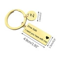 thumbnail image 3 of kjfeif Stainless Steel Keychain with Letter Tag,Drive Safe Stainless Steel Key chain 26 Letter Keychain Drive Safe I Need You Here with Me, 3 of 8