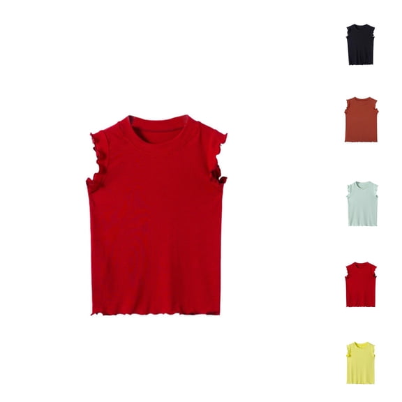 Girls T-Shirts for Summer Short Sleeve Round Neck Blouse Playful Tee for Everyday Wear Comfortable Stretchy Fabric Age 4 10