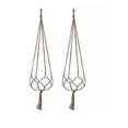 thumbnail image 1 of Flower Pot Holders Retro Style Hanging Basket with 10-28 cm Diameter Flowerpots Outdoor Use 6Pcs, 1 of 5