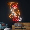 thumbnail image 3 of Handmadetneonsign Cowboy Armadillo Neon Sign, Armadillo Cowboy Led Sign, Wall Art, Wall Decor, 3 of 5