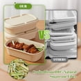 thumbnail image 6 of [100% Eco-Friendly] Disposable Food Containers with Lids – Sugarcane Pulp Take Out Boxes, Biodegradable, Compostable, Microwave Safe Lunch Containers – Pack of 50 (24 OZ), 6 of 6