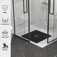 thumbnail image 3 of Semfri Square Shower Mat Non Slip 21 x 21 inch for Shower Stall Floors Bathtub Mat Non Slip Firm Grip Bathroom Mat Anti Slip Shower Mat with Suction Cups and Drain Hole Black, 3 of 8
