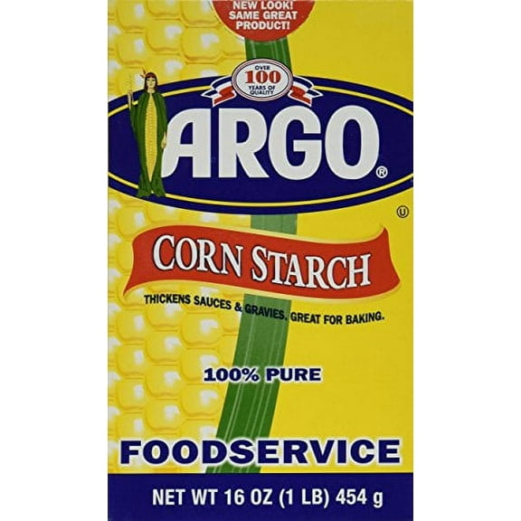 Argo 100% Pure Corn Starch 16 oz (Pack of 2)