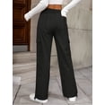 thumbnail image 2 of Eddoyee Womens High Waist Cargo Wide Leg Denim Pants Stretch Casual Jeans S-XXL, 2 of 6