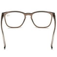 thumbnail image 3 of Womens Square Oversized Square Brown Reading Glasses 1.00 Mens Clear Frame Classic Spring Hinge Readers +1.00, 3 of 5