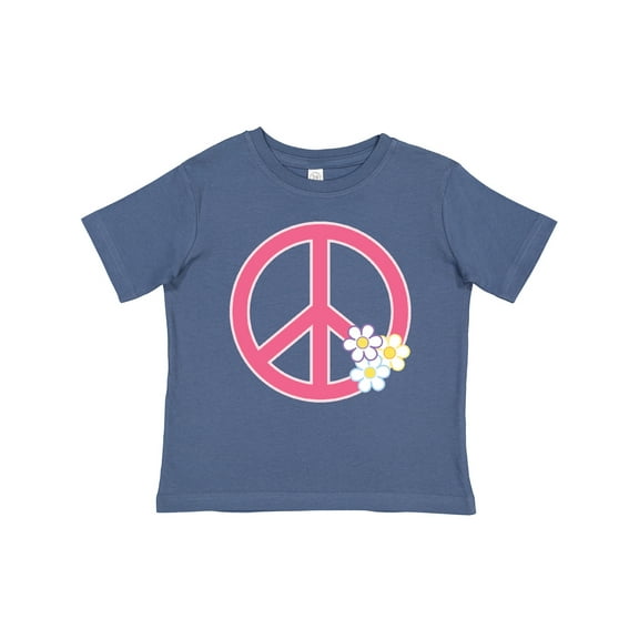 Inktastic Peace Sign Cute Daisy Flowers Girls Baby T-Shirt
