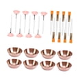 thumbnail image 2 of 24 piezas de suministros faciales de esteticista profesionales con cepillo para SPA, dormitorio, viajes Pincel dorado, 2 of 8
