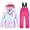 B, variant on Kids Tie-Dyed Ski Jacket Pants Suits Waterproof Windproof Snow Suit for Boys Girls Suspender Pants 2Pcs Sets