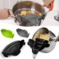 thumbnail image 3 of Wide Mouth Pan Strainer with Clamp Anti-Spill Leakage Noodle Water Filter Kitchen Accessories, 3 of 5
