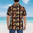 thumbnail image 4 of Fotbe Beer Bottles1 Camisa Hawaiana para Hombre Unisex – Camisa Casual de Verano con Botones de Manga Corta de Algodón y Lino,3X-Large, 4 of 7