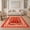 Red Orange Cream, Pattern 3, variant on ODIKA 2'x3' Washable Doormat Pixel Kawaii Octopus Cartoon Playful Tentacle Border Retro Arcade for Entryway, Kitchen, Laundry Room, Non-Slip, Low Pile
