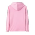 thumbnail image 3 of Fesfesfes Women Flannel Shirt Hooded Long Sleeve Solid Plush Sweatshirt Medium Length Tops, 3 of 3
