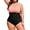 Pink and Black, variant on Plus Size One Piece Swimsuit for Women Tummy Control Ruched Bathing Suit Push Up Swimwear with Adjustable Straps Full Coverage L-4XL